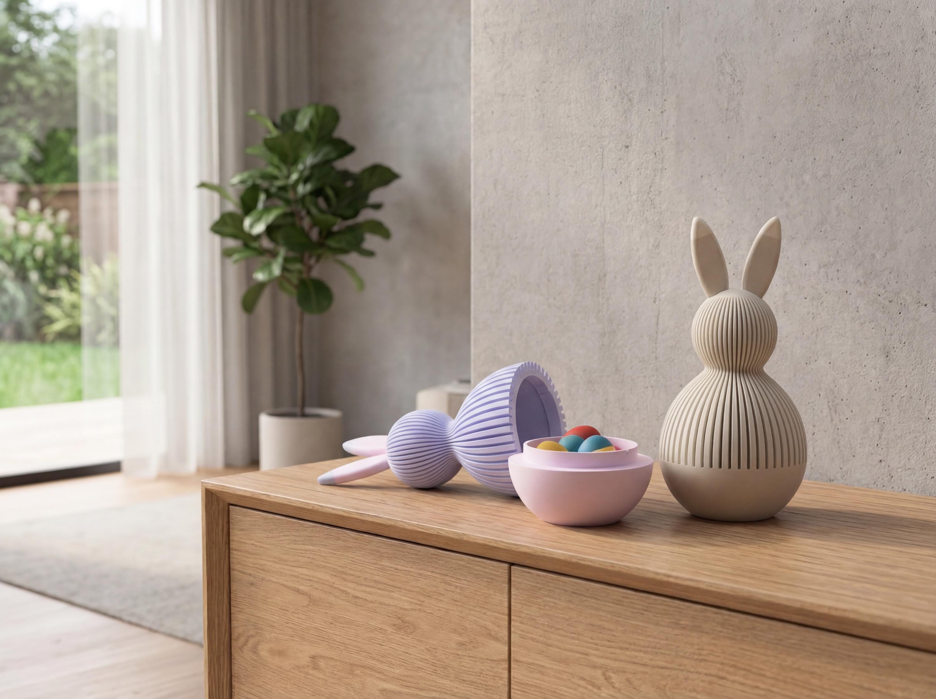 Easter Bunny Gift Container | Reusable Candy Holder | Modern Decor | Kids Spring Keepsake | 3D Printed